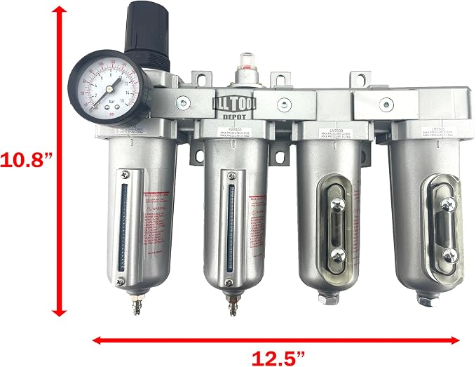 4 STAGE HEAVY DUTY INDUSTRIAL GRADE ULTRA CLEAN FILTER REGULATOR COALESCING - Image 2