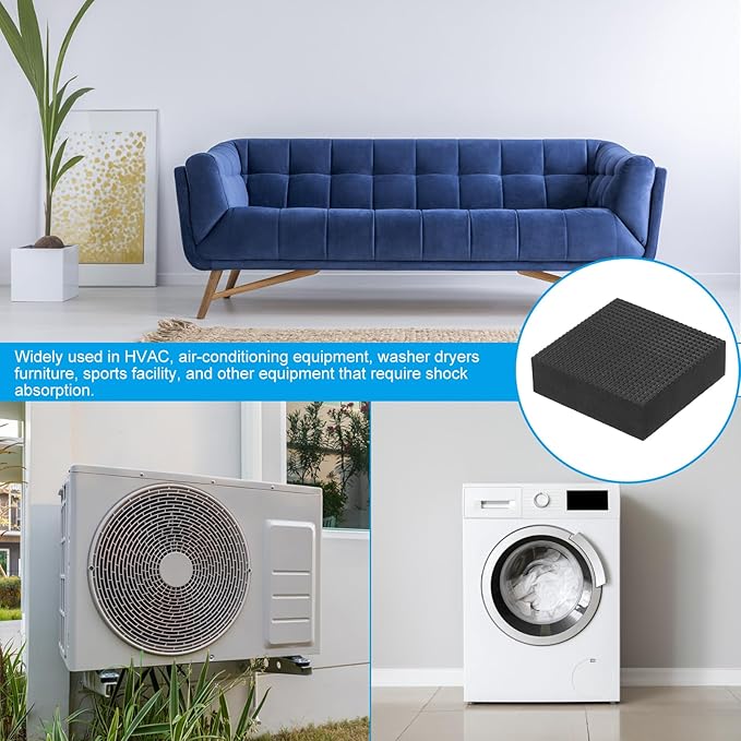 PATIKIL Rubber Anti-Vibration Pads, Air Conditioner, Air Compressor - Image 5