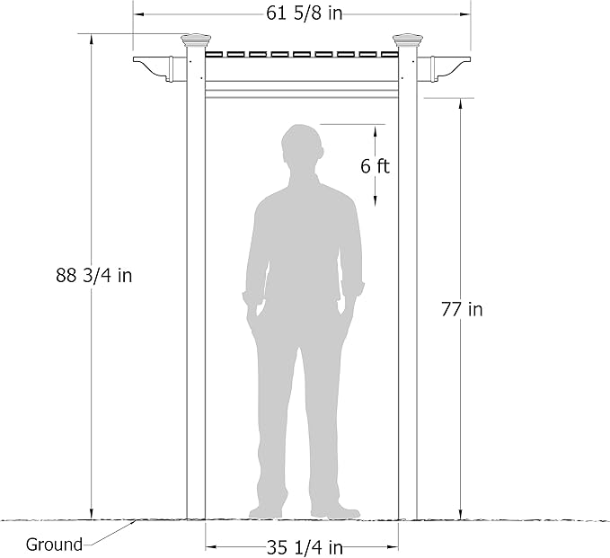 7.4ft H x 5.1ft W x 3.9ft L (1 Enclosure) Zippity Oceanside Outside Shower Enclosure Kit, White Vinyl Outdoors Shower Kit for Pool Shower, Outdoor Changing Room, Beach Shower, Outdoor Bathroom ZP19024