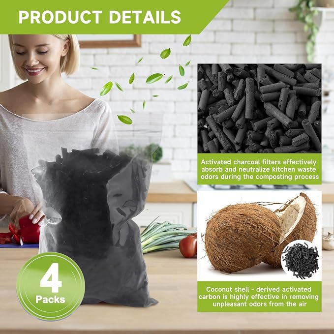 2-Pack Odor Absorbing Activated Charcoal Filter Refills - Image 2