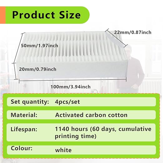 4PCS 3D Printer Air Filter Cartridge - Image 3