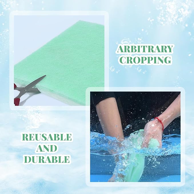 BOROLA 11.8×11.8 in Aquarium Filter Media Pad High-Density Bio Filter Sponge - Image 4