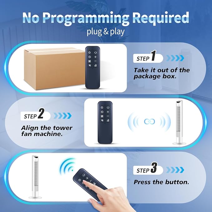 Replacement Remote Control for LEVOIT 36" Bladeless Tower Fan and Air Purifier - Image 4