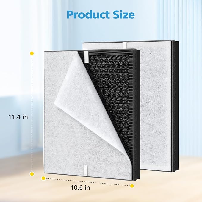 2 Pack PR1 Replacement Filter for Mooka Mode PR1 Air Purifier, H13 True HEPA - Image 8