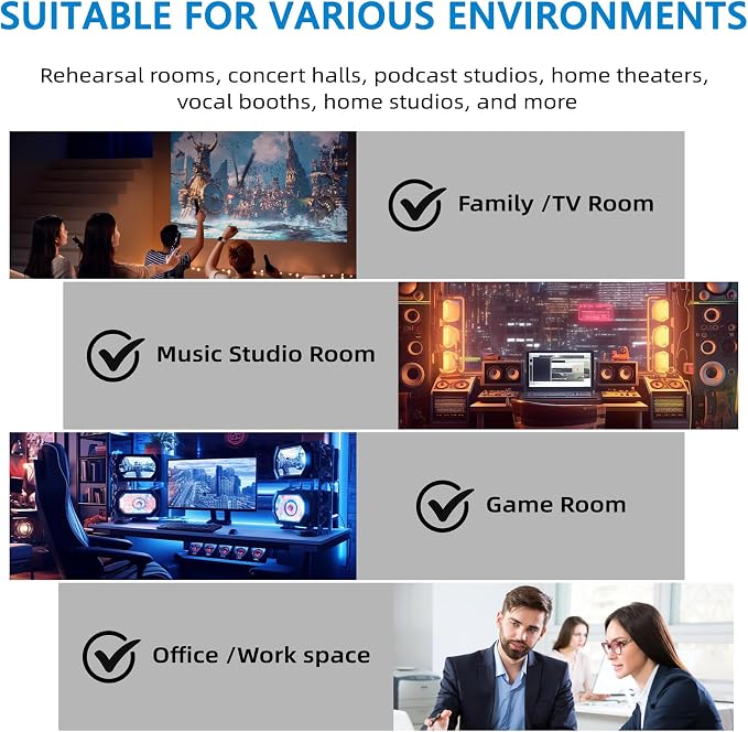 4Pack Sound Proof Foam Panels |48"×24"×2" Quick-Recovery Soundproof Wall Panels - Image 5