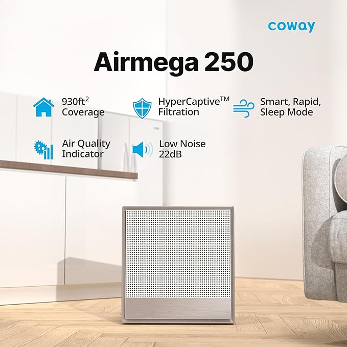 COWAY Air Purifiers for Home Large Room Up to 1, 860 ft², Washable Pre-Filter - Image 2