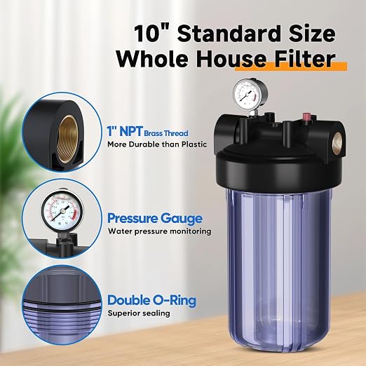 PUREPLUS Whole House Water Filter Housing, Pre-Filtration System, - Image 3