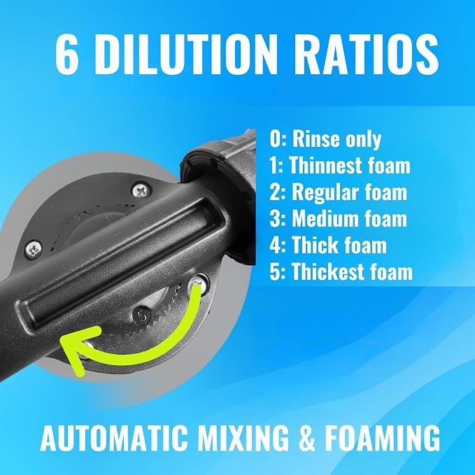 Coil Cannon Cleaner Mixing Sprayer, 2L Bottle, Automatic Dilution, Foaming Wand - Image 3