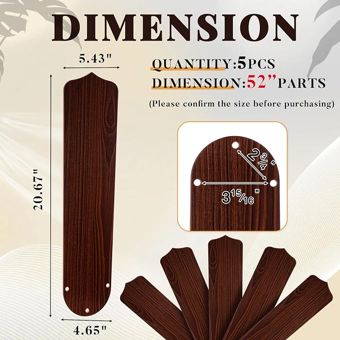 Lineshading 5 Pack 20" Replacement Fan Blades - Image 2
