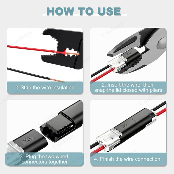 20PCS Quick Connect Wire Connectors, 2 Pin Low Voltage Plug-in Connectors - Image 5