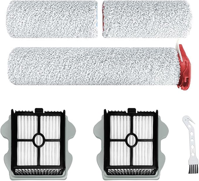 1 Set Main Brush + 2 PCS Filters + Cleaning Brush Replacement Parts Compatible by NUHFUFA