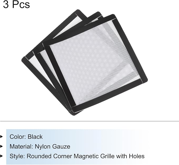 MECCANIXITY 3PCS PC Dust Filter, 150x150mm Magnetic Frame PVC Computer Case - Image 3