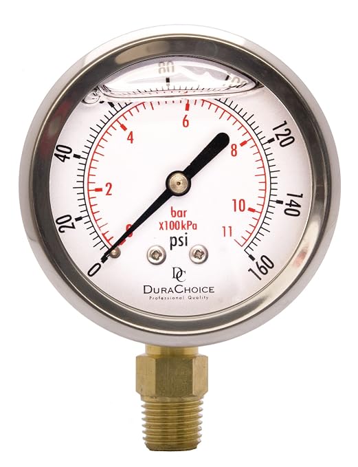 2-1/2" Oil Filled Pressure Gauge by DirectMaterial