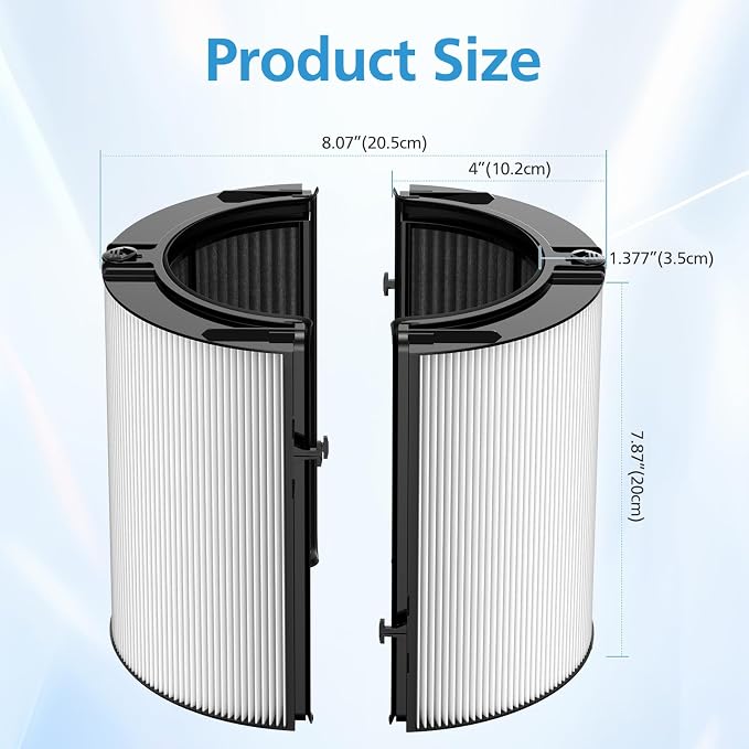 Combi 360°Glass Filter For Dyson HP1 HP2 TP09 TP07 TP06 TP04 TP10 TP7A HP04 - Image 9