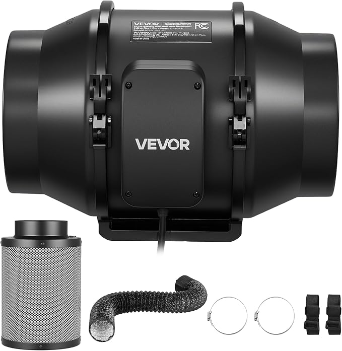 VEVOR 6" Air Filtration Kit, 180 CFM Inline Duct Fan - Image 9