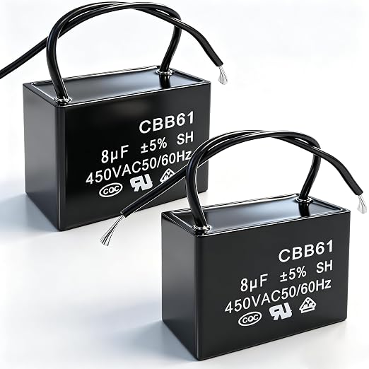 Twidec/2Pcs CBB61 Ceiling Fan Capacitor 450V AC 50/60Hz Run Capacitor 2-Wire by Twidec