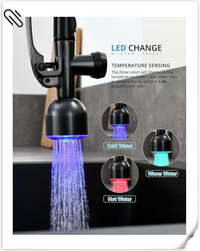 Fapully Commercial Single Handle Pull Down Sprayer Oil Rubbed Bronze Kitchen - Image 3