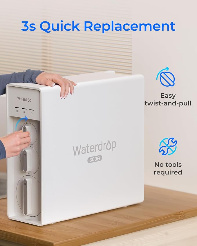 Waterdrop X8-Alkaline Mineral pH+ Tankless Reverse Osmosis System, NSF/ANSI - Image 9