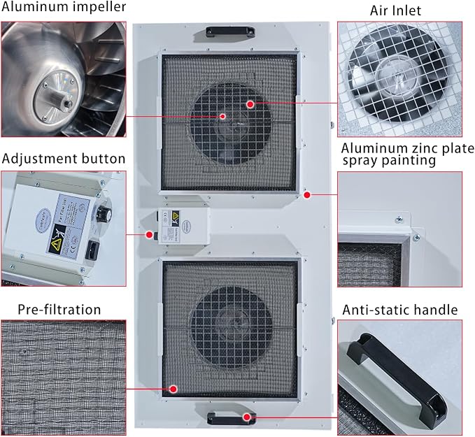 HEPA H14-Filter Laminar Flow Hood Updated FanFilter Unit（Include HEPA - Image 3