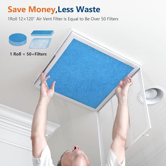 Torjim 12" x 120" MERV 8 Air Vent Filter, Easy Cut to Fit Air Vent Filter - Image 6