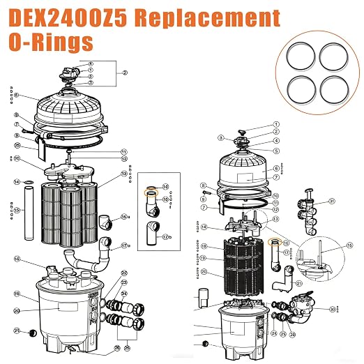 DEX2400Z5 Replacement O-Rings 4 Pack – Compatible - Image 6