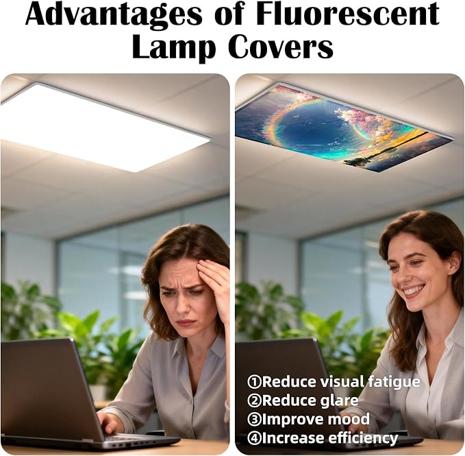 ANGSYLTH 4 Pcs Fluorescent Light Covers - Image 5