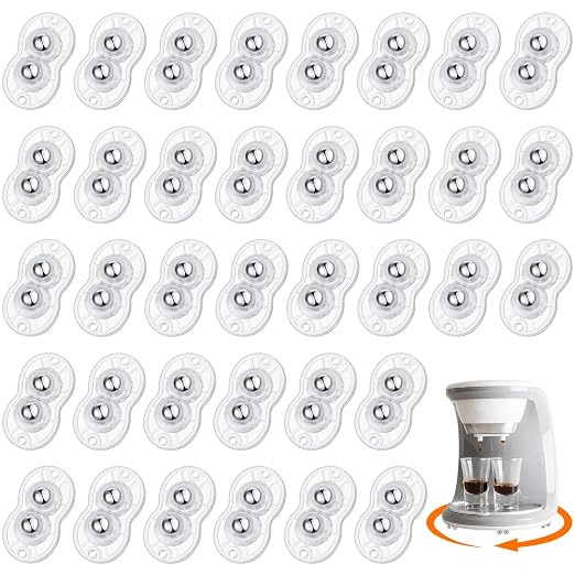Leumoi 16 Pcs Self Adhesive Caster Dual Wheels, Appliance Rollers by Leumoi