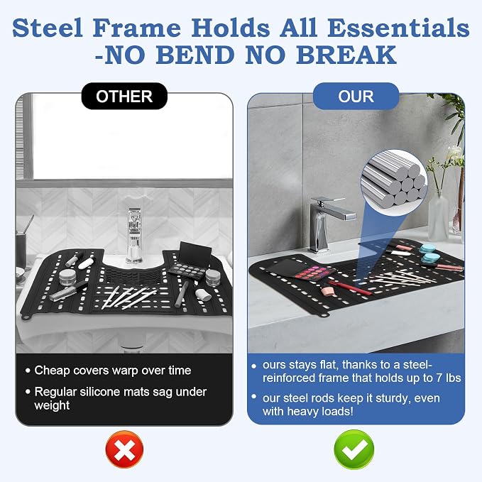 Bathroom Sink Cover for Counter Space, Foldable RV Sink Cover, Heat-Resistant - Image 3