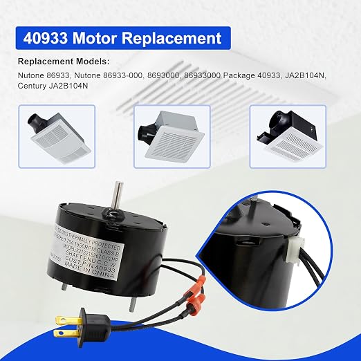 3.3 Inch Diameter Vent Fan Motor Direct Replacement - Image 2