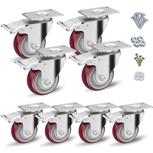 3" Heavy Duty Plate Casters by CLOATFET