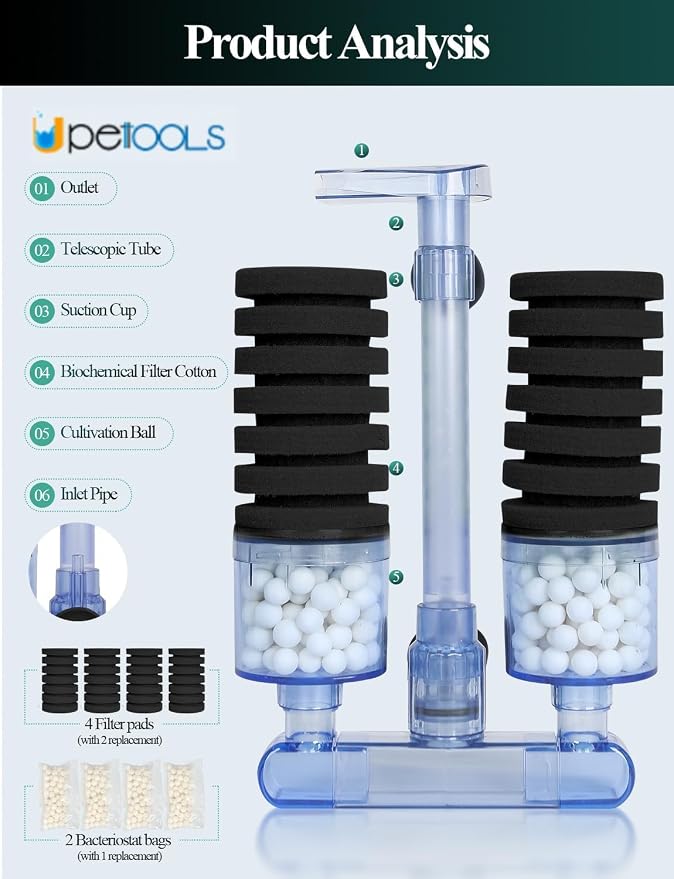 UPETTOOLS Aquarium Biochemical Sponge Filter - Image 2