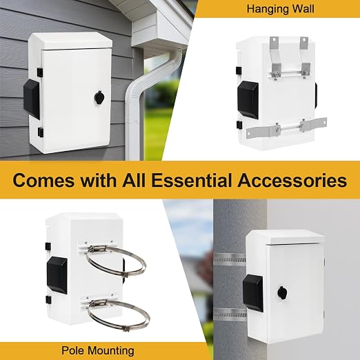 Outdoor Electrical Box with Key Lock, Aluminum Alloy Back Beam with M10 Sliding - Image 6