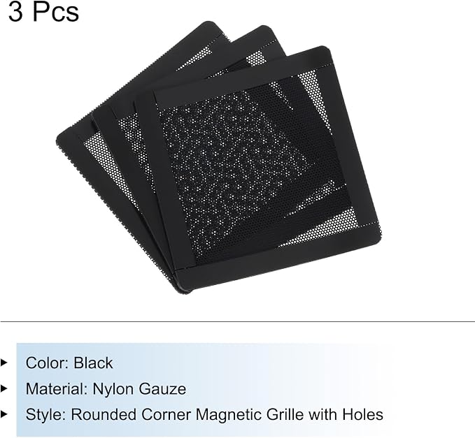 MECCANIXITY 3PCS PC Dust Filter, 100x100mm Magnetic Frame PVC Computer Case - Image 3