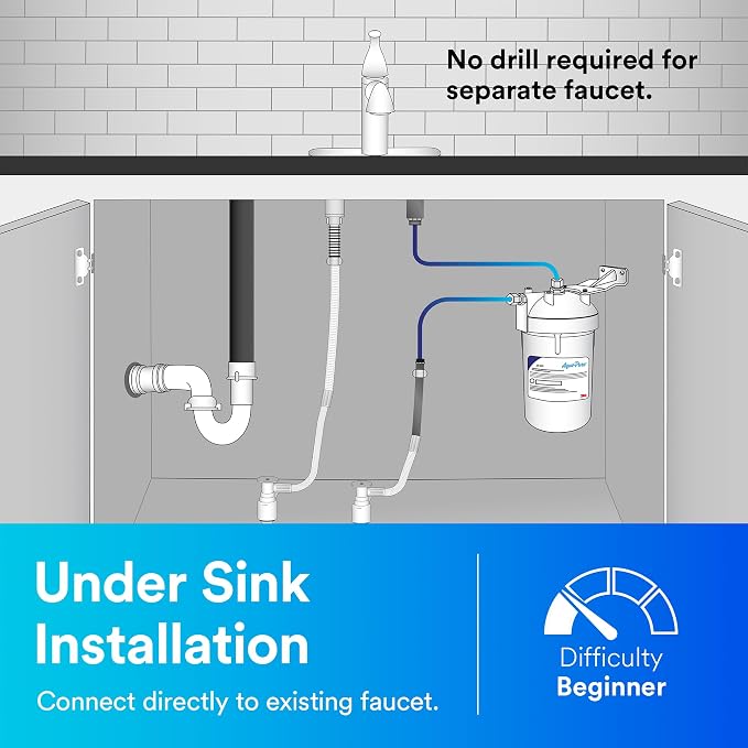 3M Aqua-Pure Under Sink Water Filter System AP200, Full Flow 1.75 Gallons per - Image 7