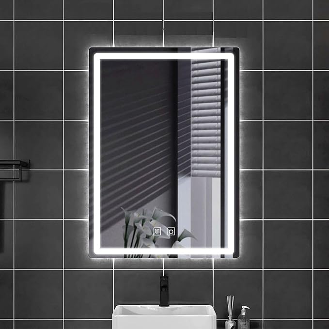 500 X800 mm Illuminated Backlit LED Bathroom Mirror, Wall Mounted Multifunction by JSLJDM