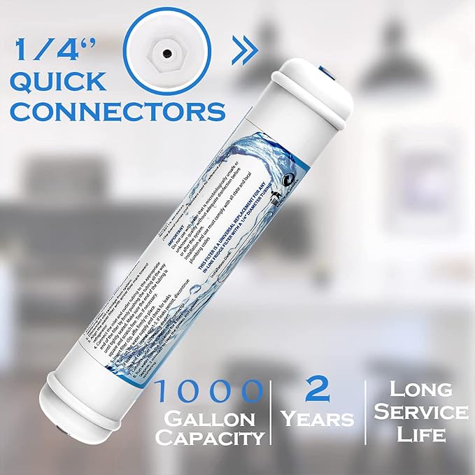 2 Pack Inline Water Filter 1/4" Quick-Connect Replacement Cartridge Inline - Image 6