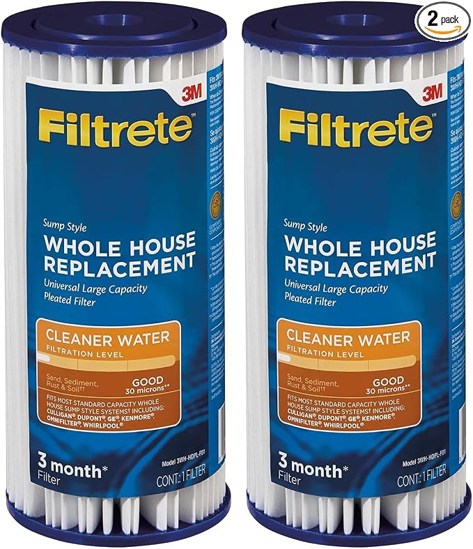 Filtrete Large Capacity Pleated Whole House Water Filter System 3WH-HDPL-F01 by Unknown