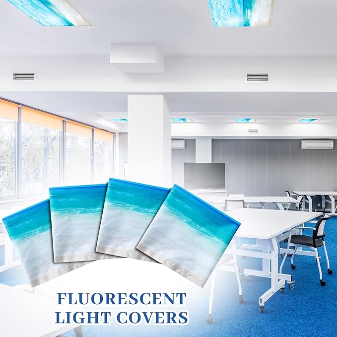 Hortsun 12 Pcs Fluorescent Light Covers Bulk, 4 x 2 ft Magnetic Fluorescent - Image 6
