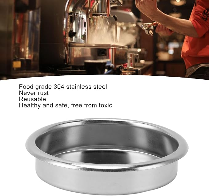 58mm Backflush Inser, Stainless Steel Coffee blind Filter Portable Blind Filter - Image 2