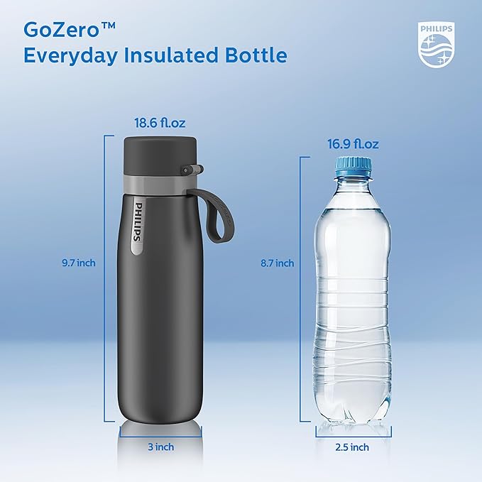 PHILIPS Water Bottle with Filter, Filter Water Bottle Stainless Steel with - Image 7