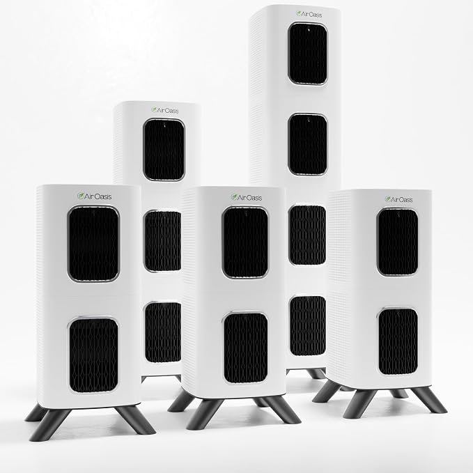 Air Oasis iAdaptAir 2.0 Accelerated Whole Home HEPA Air Purifier Bundle – 5 Air by AirOasis