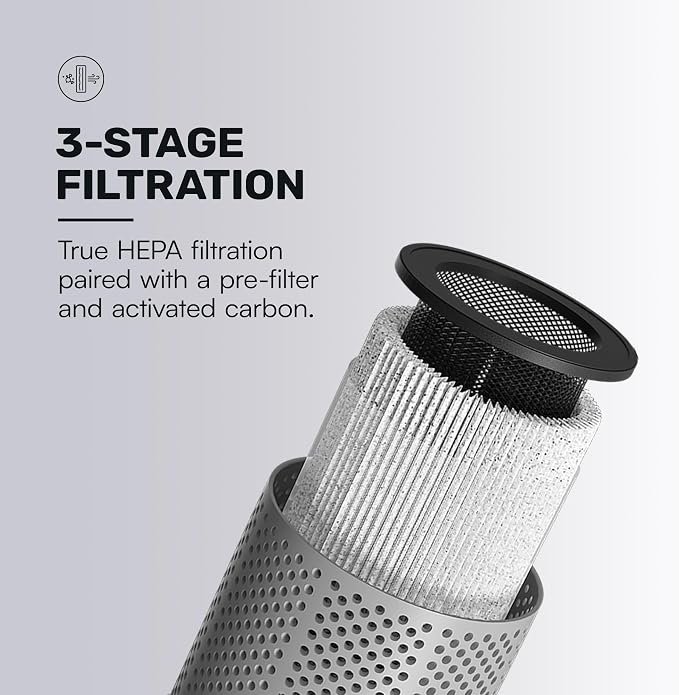 Raycon Portable Air Purifier, H13 Replaceable Hepa Filter, Adjustable Speeds - Image 6
