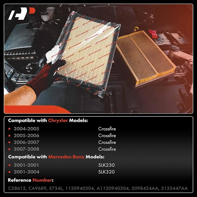 A-Premium 4-PC Engine Air Filter Compatible - Image 5