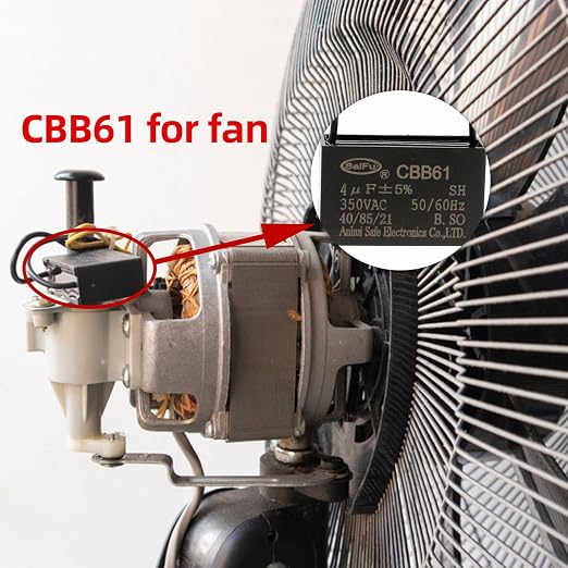 CBB61 Capacitor 4uf 350V AC Ceiling Fan 2 Wire 50/60Hz - Image 4