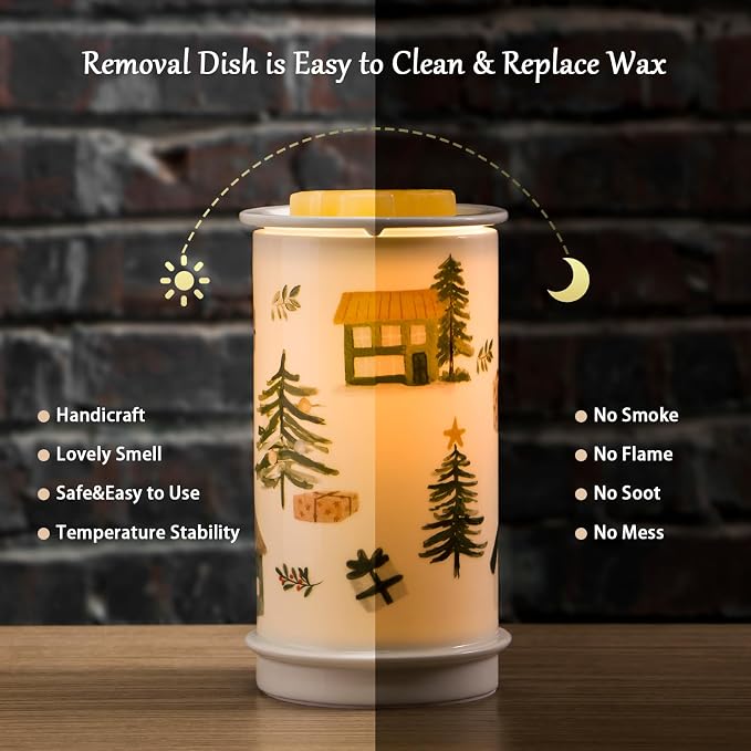 STAR MOON Ceramic Wax Melt Warmer, Candle Wax Warmer - Image 3
