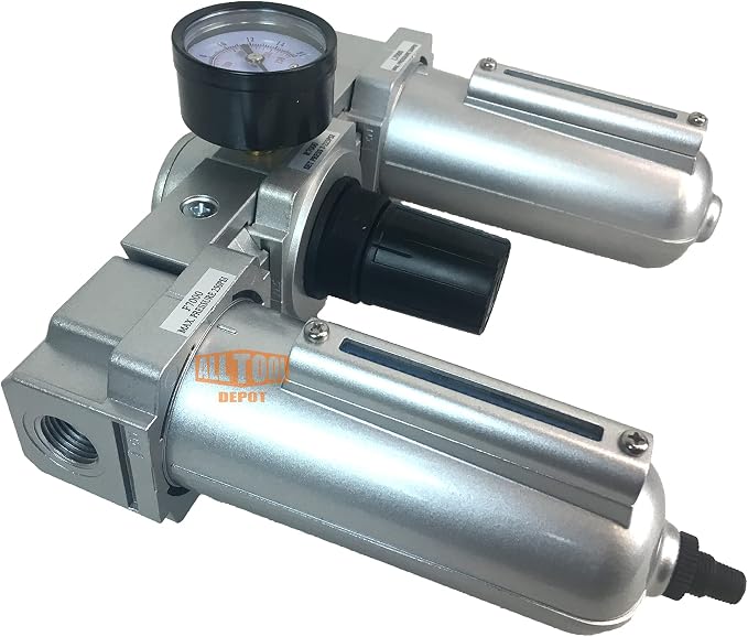 3/4" NPT HEAVY DUTY Compressed Air In Line Filter Regulator Lubricator Oiler - Image 4