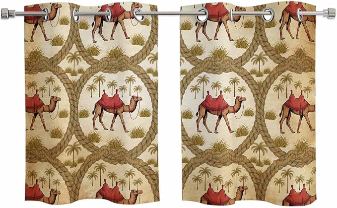 2 Panel Kitchen Cafe Curtains, Window Decor Tier Curtains by Hokiten