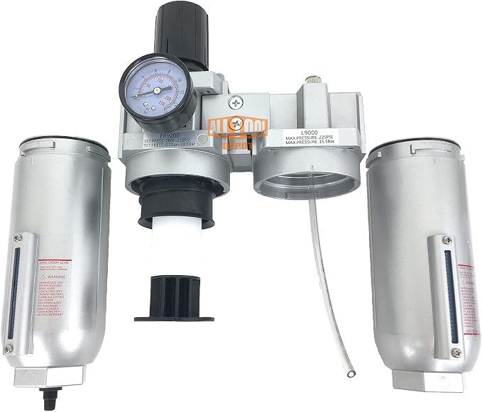1" NPT SUPER DUTY Compressed Air In Line Filter Regulator Lubricator Oiler - Image 5