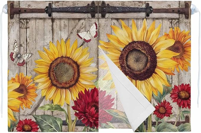 Sunflowers Magnetic Double Layer Car Window Shades, Side Window Curtains by Unknown