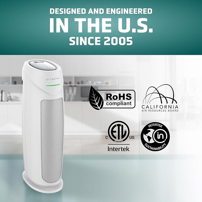 GermGuardian Air Purifier for Home, for Wildfire Smoke, Mold Spores, Large - Image 4